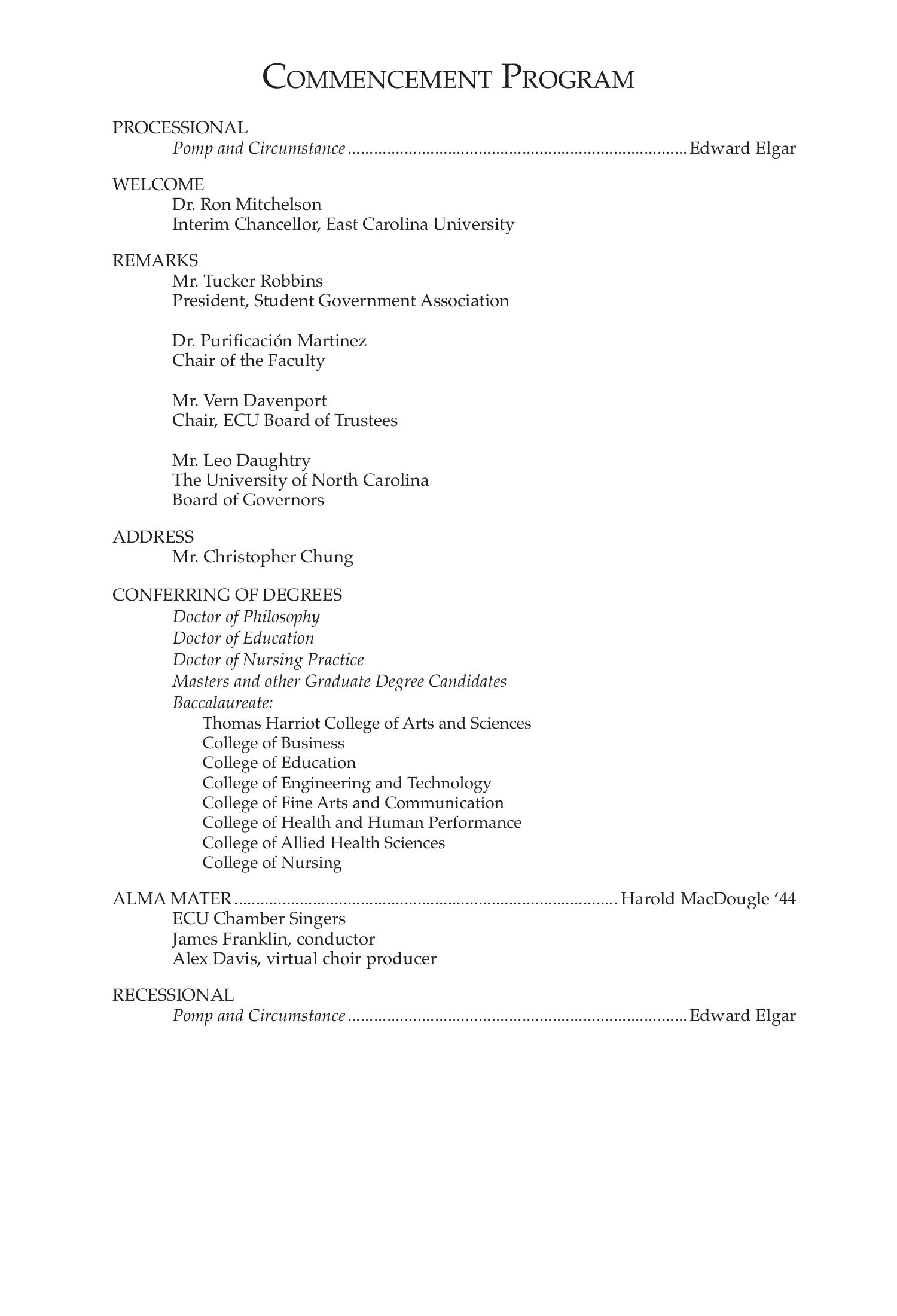 Fall 2020 Commencement Program, page 4
