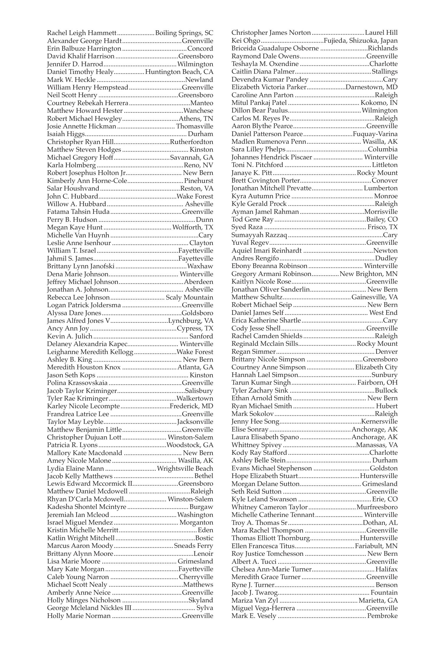 Fall 2020 Commencement Program, page 14