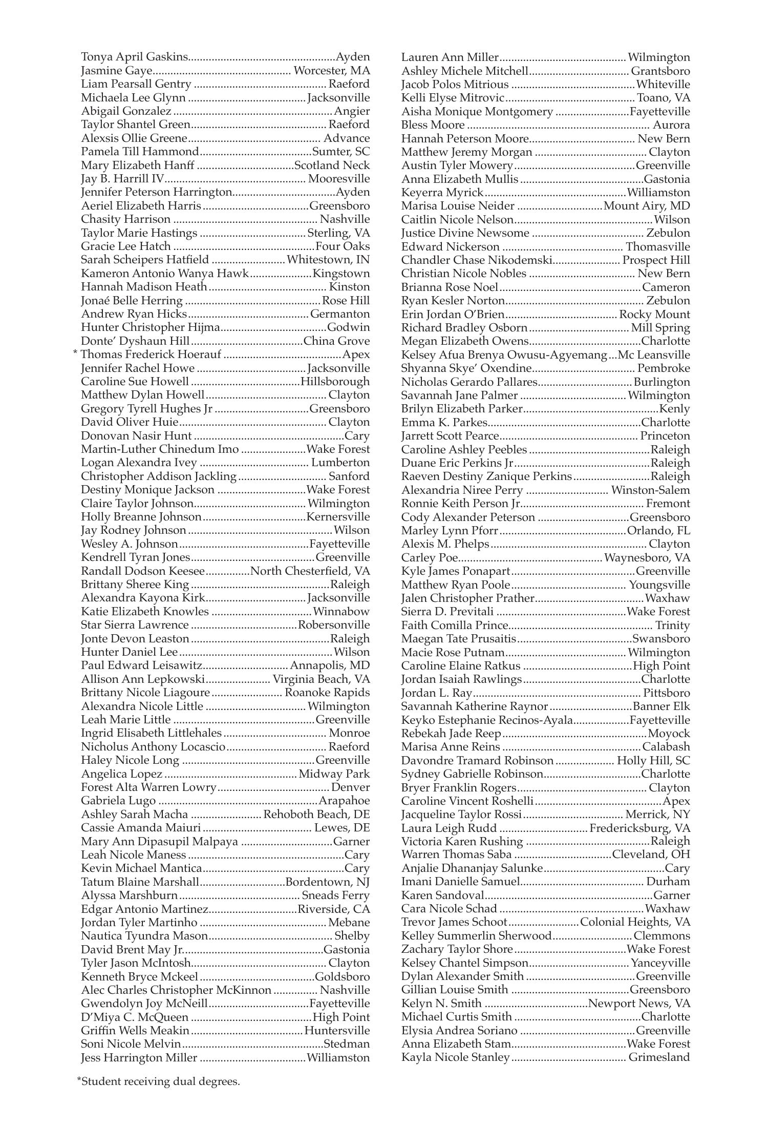 Fall 2020 Commencement Program, page 34