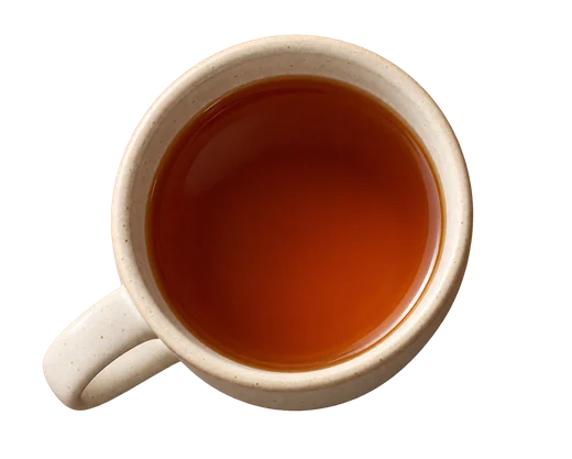 A cream ceramic mug of tea